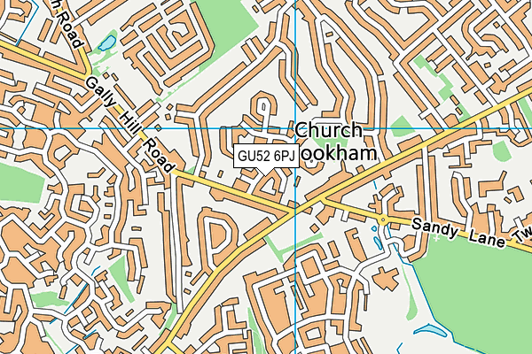 GU52 6PJ map - OS VectorMap District (Ordnance Survey) GU52 6PJ map - OS VectorMap District (Ordnance Survey)