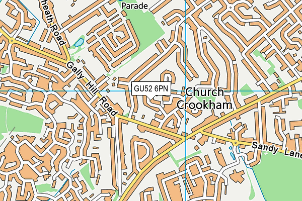 GU52 6PN map - OS VectorMap District (Ordnance Survey) GU52 6PN map - OS VectorMap District (Ordnance Survey)