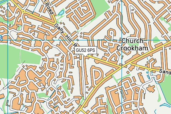 GU52 6PS map - OS VectorMap District (Ordnance Survey) GU52 6PS map - OS VectorMap District (Ordnance Survey)