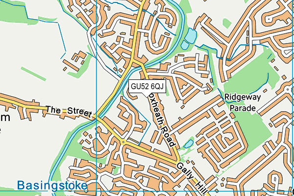 GU52 6QJ map - OS VectorMap District (Ordnance Survey) GU52 6QJ map - OS VectorMap District (Ordnance Survey)