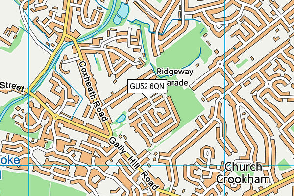 GU52 6QN map - OS VectorMap District (Ordnance Survey) GU52 6QN map - OS VectorMap District (Ordnance Survey)