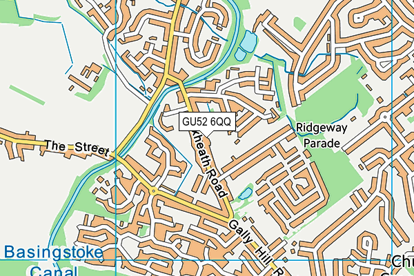 GU52 6QQ map - OS VectorMap District (Ordnance Survey)