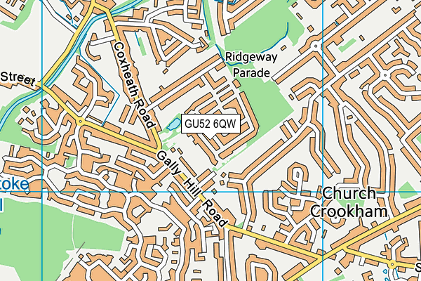 GU52 6QW map - OS VectorMap District (Ordnance Survey) GU52 6QW map - OS VectorMap District (Ordnance Survey)