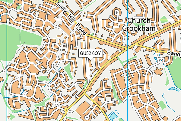 GU52 6QY map - OS VectorMap District (Ordnance Survey) GU52 6QY map - OS VectorMap District (Ordnance Survey)