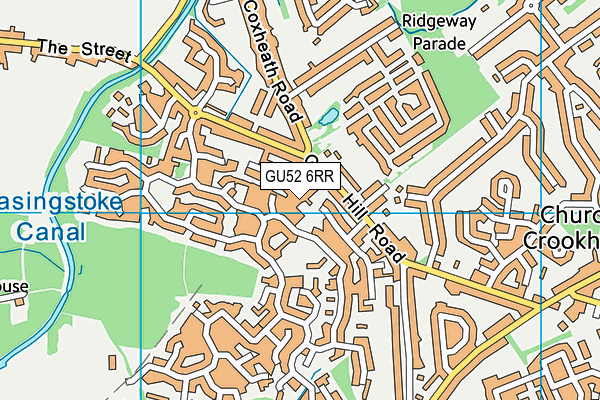 GU52 6RR map - OS VectorMap District (Ordnance Survey) GU52 6RR map - OS VectorMap District (Ordnance Survey)