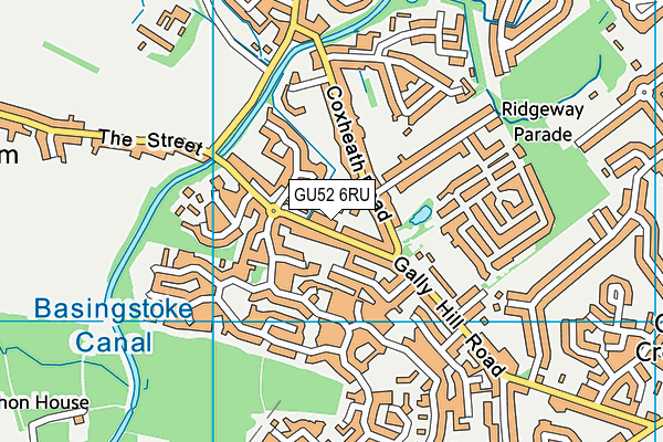 GU52 6RU map - OS VectorMap District (Ordnance Survey)
