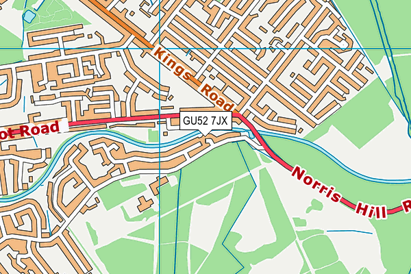 GU52 7JX map - OS VectorMap District (Ordnance Survey)