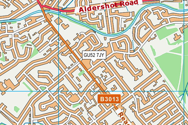 GU52 7JY map - OS VectorMap District (Ordnance Survey) GU52 7JY map - OS VectorMap District (Ordnance Survey)