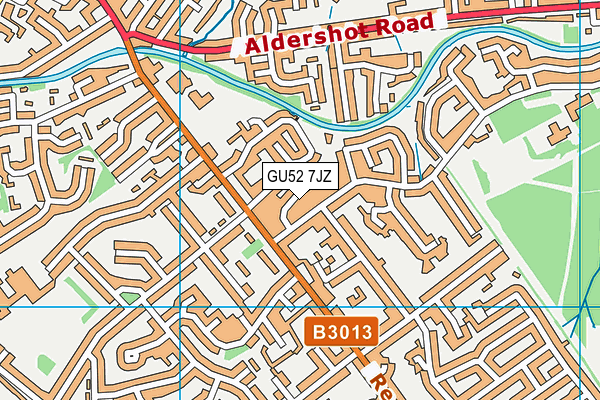 GU52 7JZ map - OS VectorMap District (Ordnance Survey) GU52 7JZ map - OS VectorMap District (Ordnance Survey)