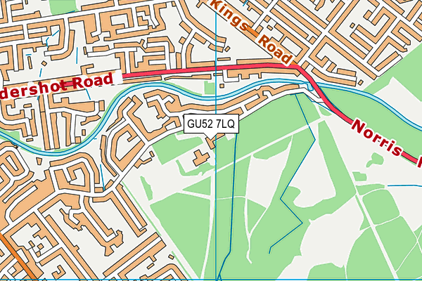 GU52 7LQ map - OS VectorMap District (Ordnance Survey) GU52 7LQ map - OS VectorMap District (Ordnance Survey)