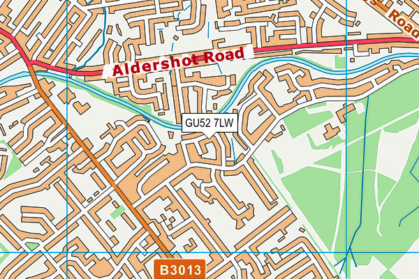GU52 7LW map - OS VectorMap District (Ordnance Survey) GU52 7LW map - OS VectorMap District (Ordnance Survey)