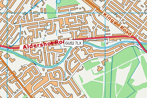 GU52 7LX map - OS VectorMap District (Ordnance Survey) GU52 7LX map - OS VectorMap District (Ordnance Survey)
