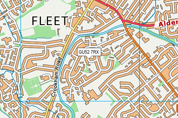 GU52 7RX map - OS VectorMap District (Ordnance Survey) GU52 7RX map - OS VectorMap District (Ordnance Survey)