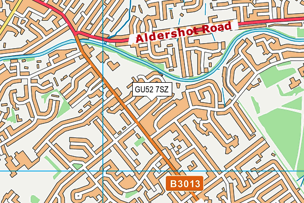 GU52 7SZ map - OS VectorMap District (Ordnance Survey) GU52 7SZ map - OS VectorMap District (Ordnance Survey)