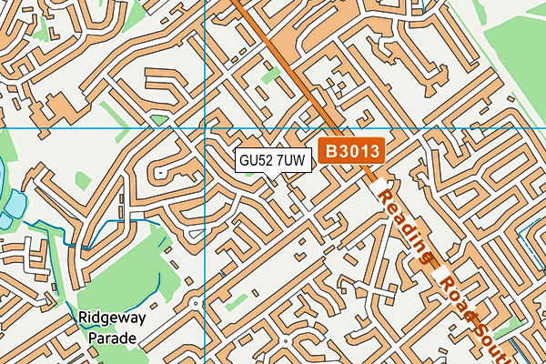 GU52 7UW map - OS VectorMap District (Ordnance Survey)