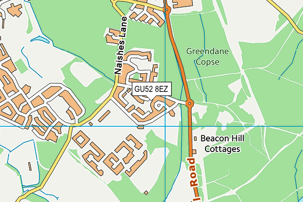 GU52 8EZ map - OS VectorMap District (Ordnance Survey) GU52 8EZ map - OS VectorMap District (Ordnance Survey)