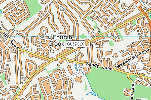 GU52 8JX map - OS VectorMap District (Ordnance Survey) GU52 8JX map - OS VectorMap District (Ordnance Survey)