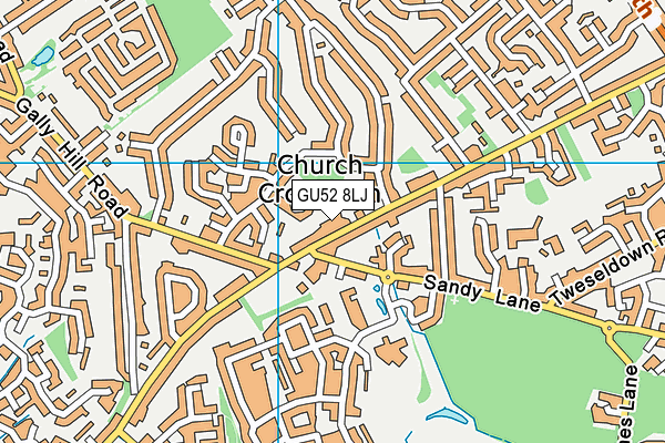 GU52 8LJ map - OS VectorMap District (Ordnance Survey) GU52 8LJ map - OS VectorMap District (Ordnance Survey)