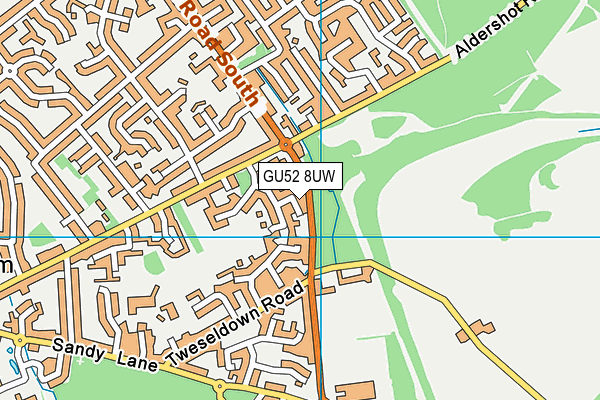 GU52 8UW map - OS VectorMap District (Ordnance Survey) GU52 8UW map - OS VectorMap District (Ordnance Survey)