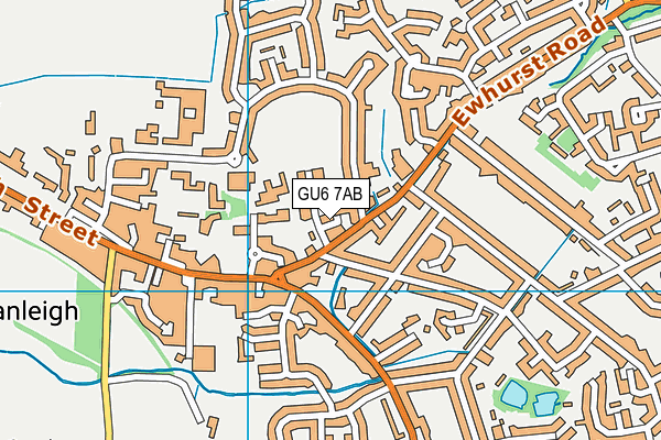 GU6 7AB map - OS VectorMap District (Ordnance Survey) GU6 7AB map - OS VectorMap District (Ordnance Survey)