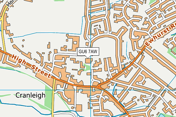 GU6 7AW map - OS VectorMap District (Ordnance Survey) GU6 7AW map - OS VectorMap District (Ordnance Survey)