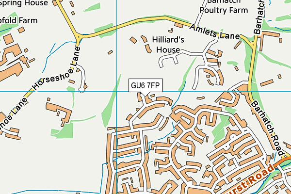 GU6 7FP map - OS VectorMap District (Ordnance Survey) GU6 7FP map - OS VectorMap District (Ordnance Survey)