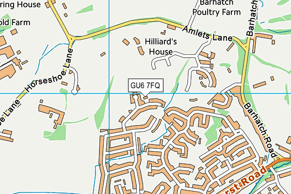 GU6 7FQ map - OS VectorMap District (Ordnance Survey) GU6 7FQ map - OS VectorMap District (Ordnance Survey)