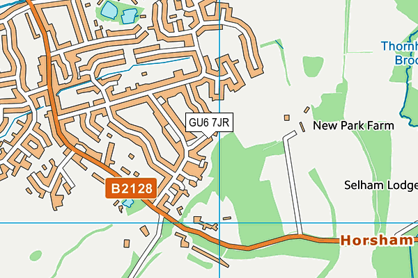 GU6 7JR map - OS VectorMap District (Ordnance Survey) GU6 7JR map - OS VectorMap District (Ordnance Survey)