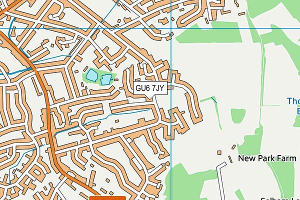GU6 7JY map - OS VectorMap District (Ordnance Survey) GU6 7JY map - OS VectorMap District (Ordnance Survey)