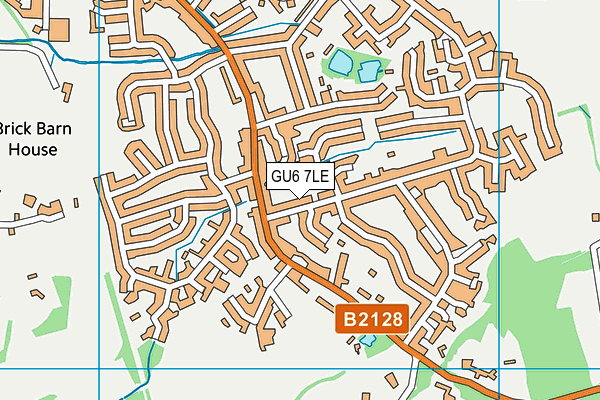 GU6 7LE map - OS VectorMap District (Ordnance Survey) GU6 7LE map - OS VectorMap District (Ordnance Survey)