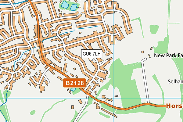 GU6 7LH map - OS VectorMap District (Ordnance Survey) GU6 7LH map - OS VectorMap District (Ordnance Survey)