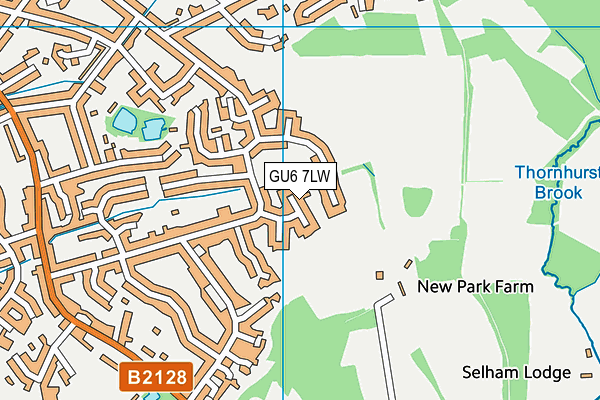 GU6 7LW map - OS VectorMap District (Ordnance Survey) GU6 7LW map - OS VectorMap District (Ordnance Survey)