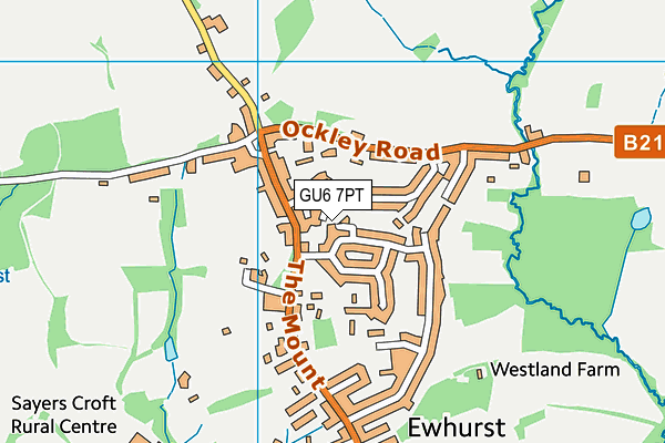 GU6 7PT map - OS VectorMap District (Ordnance Survey) GU6 7PT map - OS VectorMap District (Ordnance Survey)