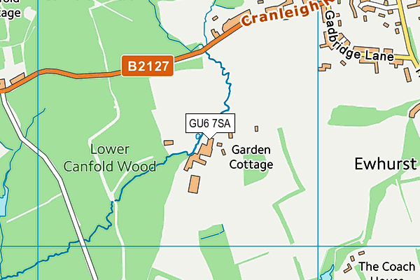 GU6 7SA map - OS VectorMap District (Ordnance Survey) GU6 7SA map - OS VectorMap District (Ordnance Survey)