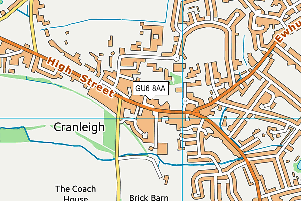 GU6 8AA map - OS VectorMap District (Ordnance Survey) GU6 8AA map - OS VectorMap District (Ordnance Survey)