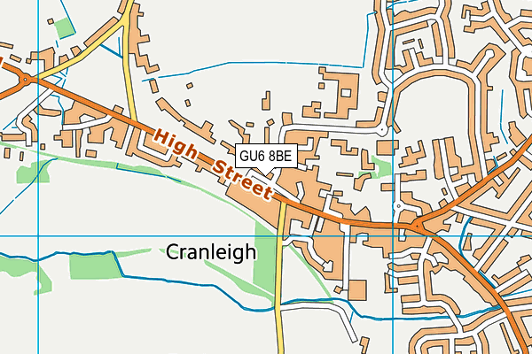 GU6 8BE map - OS VectorMap District (Ordnance Survey)