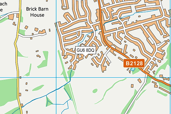 GU6 8DQ map - OS VectorMap District (Ordnance Survey) GU6 8DQ map - OS VectorMap District (Ordnance Survey)