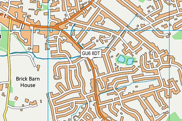 GU6 8DT map - OS VectorMap District (Ordnance Survey) GU6 8DT map - OS VectorMap District (Ordnance Survey)