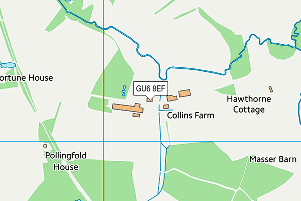 GU6 8EF map - OS VectorMap District (Ordnance Survey) GU6 8EF map - OS VectorMap District (Ordnance Survey)