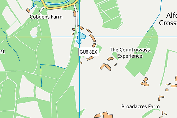 GU6 8EX map - OS VectorMap District (Ordnance Survey) GU6 8EX map - OS VectorMap District (Ordnance Survey)