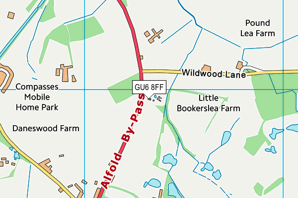 GU6 8FF map - OS VectorMap District (Ordnance Survey) GU6 8FF map - OS VectorMap District (Ordnance Survey)