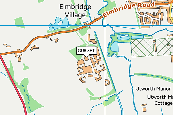 GU6 8FT map - OS VectorMap District (Ordnance Survey) GU6 8FT map - OS VectorMap District (Ordnance Survey)