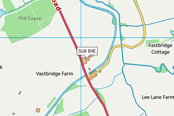 GU6 8HE map - OS VectorMap District (Ordnance Survey) GU6 8HE map - OS VectorMap District (Ordnance Survey)
