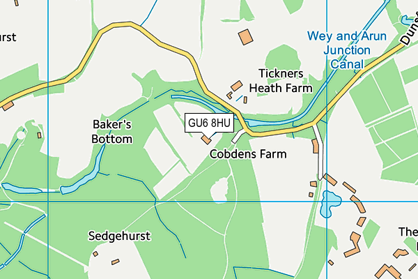 GU6 8HU map - OS VectorMap District (Ordnance Survey) GU6 8HU map - OS VectorMap District (Ordnance Survey)