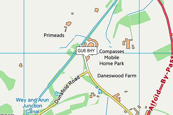 GU6 8HY map - OS VectorMap District (Ordnance Survey) GU6 8HY map - OS VectorMap District (Ordnance Survey)