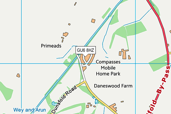 GU6 8HZ map - OS VectorMap District (Ordnance Survey) GU6 8HZ map - OS VectorMap District (Ordnance Survey)