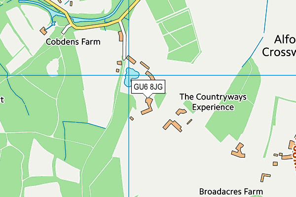 GU6 8JG map - OS VectorMap District (Ordnance Survey) GU6 8JG map - OS VectorMap District (Ordnance Survey)