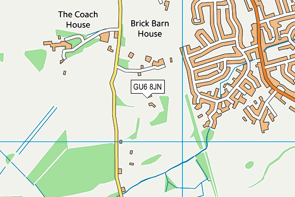 GU6 8JN map - OS VectorMap District (Ordnance Survey) GU6 8JN map - OS VectorMap District (Ordnance Survey)