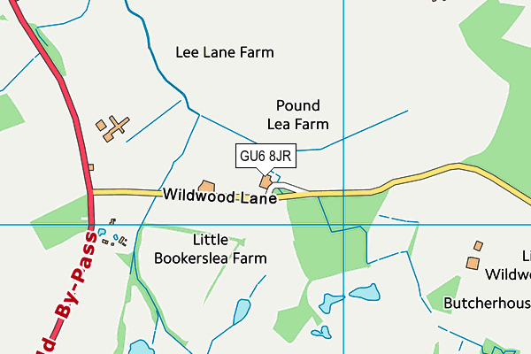 GU6 8JR map - OS VectorMap District (Ordnance Survey) GU6 8JR map - OS VectorMap District (Ordnance Survey)