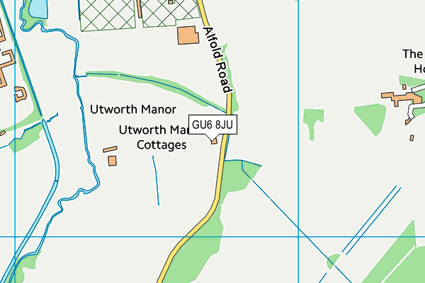 GU6 8JU map - OS VectorMap District (Ordnance Survey) GU6 8JU map - OS VectorMap District (Ordnance Survey)